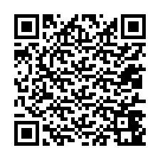 QR-koodi puhelinnumerolle +12017441947