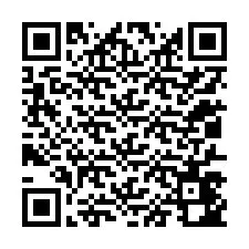 QR-koodi puhelinnumerolle +12017442554