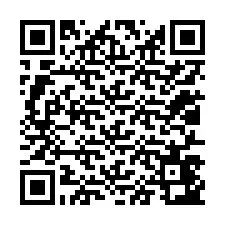 QR-koodi puhelinnumerolle +12017443529