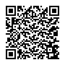 Kod QR dla numeru telefonu +12017443534