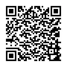 QR-koodi puhelinnumerolle +12018982038