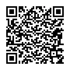 Código QR para número de teléfono +12087354557