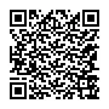 QR Code สำหรับหมายเลขโทรศัพท์ +12147567966