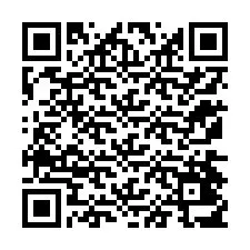 QR-код для номера телефона +12174417642