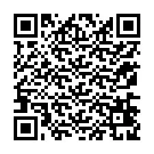 Código QR para número de teléfono +12176429502