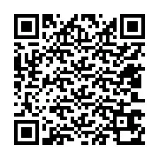 Codice QR per il numero di telefono +12403670018