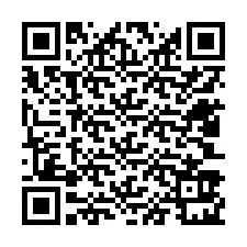 Codice QR per il numero di telefono +12403921928