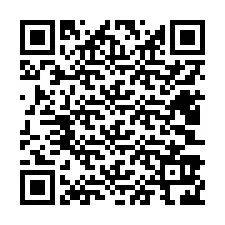 QR-Code für Telefonnummer +12403926932