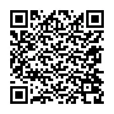 QR-code voor telefoonnummer +12674028678