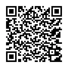 QR код за телефонен номер +13102002087