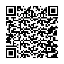 Código QR para número de teléfono +13102002557