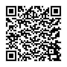 QR-код для номера телефона +13174497610