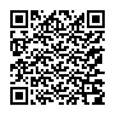 Código QR para número de teléfono +13177204072