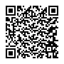 QR-code voor telefoonnummer +13344169713