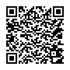 Código QR para número de teléfono +14013402749