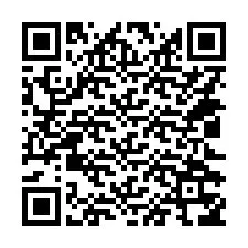 Kode QR untuk nomor Telepon +14022356354