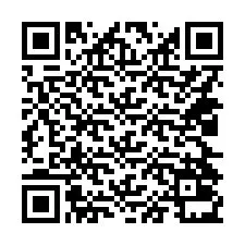 QR kód a telefonszámhoz +14024031626