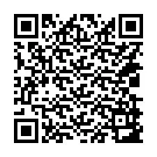 QR Code สำหรับหมายเลขโทรศัพท์ +14039983674