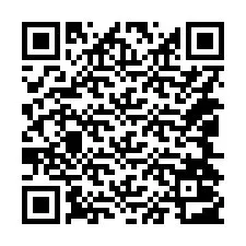 QR Code สำหรับหมายเลขโทรศัพท์ +14044003729