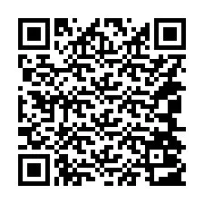 QR kód a telefonszámhoz +14044003730