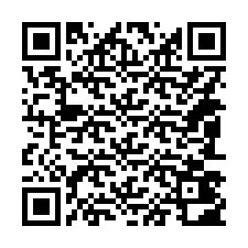 Código QR para número de telefone +14083402385