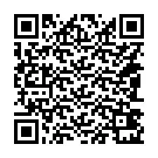 Código QR para número de teléfono +14083421294