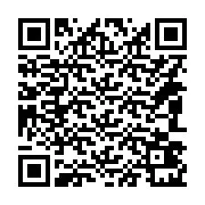 QR kód a telefonszámhoz +14083421301