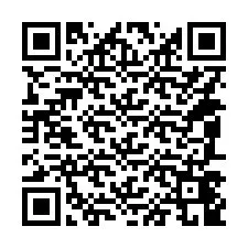 Código QR para número de teléfono +14087449240