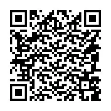 QR-code voor telefoonnummer +14087589504