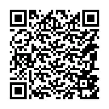 QR kód a telefonszámhoz +14087851751