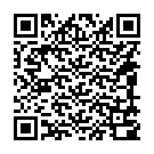 QR Code สำหรับหมายเลขโทรศัพท์ +14089700000