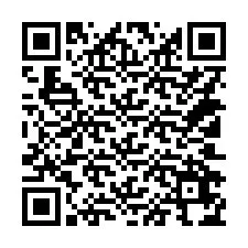 Código QR para número de teléfono +14102674689