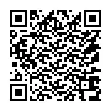 QR-koodi puhelinnumerolle +14177636814