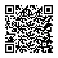 QR-code voor telefoonnummer +14348789989