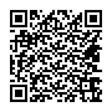 QR-koodi puhelinnumerolle +14403665877