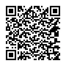 QR-code voor telefoonnummer +14407355100