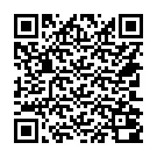 QR-koodi puhelinnumerolle +14702000144