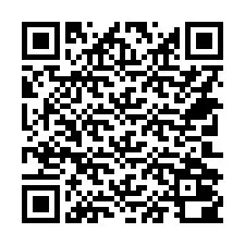 QR-koodi puhelinnumerolle +14702000344