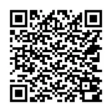 QR Code สำหรับหมายเลขโทรศัพท์ +14702000498