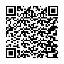 QR kód a telefonszámhoz +14702000575