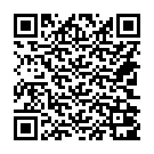 QR kód a telefonszámhoz +14702001025