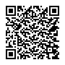 Código QR para número de teléfono +14702056094