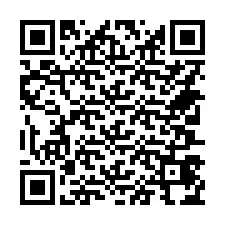 QR Code สำหรับหมายเลขโทรศัพท์ +14707474076