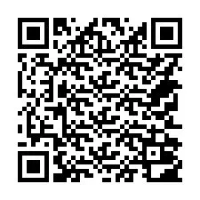 QR-код для номера телефона +14752002035