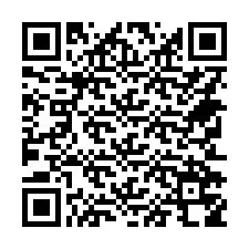 QR-koodi puhelinnumerolle +14752758622