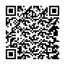 Código QR para número de teléfono +14807507224