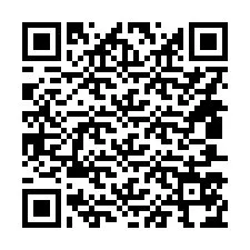 QR Code สำหรับหมายเลขโทรศัพท์ +14807574480