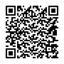 Kod QR dla numeru telefonu +14807575825