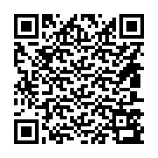 Código QR para número de teléfono +14807593441