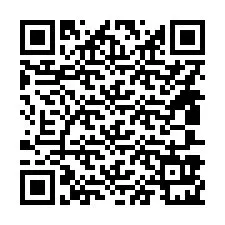 QR-code voor telefoonnummer +14807921400